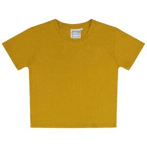 Jungmaven Cropped Lorel Tee in Spicy Mustard NWT